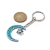 Stainless Steel Hollow Moon Keychains KEYC-JKC00584-03-3