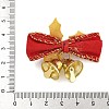 Cloth & Iron Christmas Bowknot Bell Hanging Ornaments  HJEW-S004-01C-3