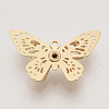 Brass Filigree Pendants KK-R082-07LG-4