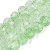 Crackle Transparent Glass Beads Strands GLAA-N068-06A-09-1