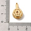 Brass Micro Pave Cubic Zirconia Pendants KK-B122-03D-G-3