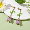 Dyed Natural Malaysia Jade Dangle Stud Earrings EJEW-MZ00125-02-2