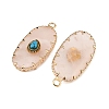 Natural Rose Quartz & Synthetic Turquoise Carved Pendants GG-CBA5963-02A-2