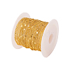 Soldered Brass Coated Iron Curb Chains CH-CJ0001-01A-G-3