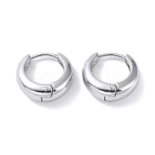 Non-Tarnish 304 Stainless Steel Polishing Hoop Earrings EJEW-G366-01P