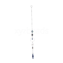 AB Color Plated Crystal Bullet Big Pendant Decorations HJEW-G019-03C