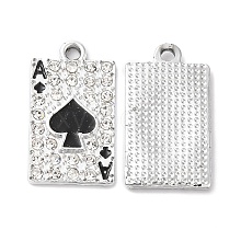 Rack Plating Alloy Crystal Rhinestone Pendants RB-L036-VF917-1