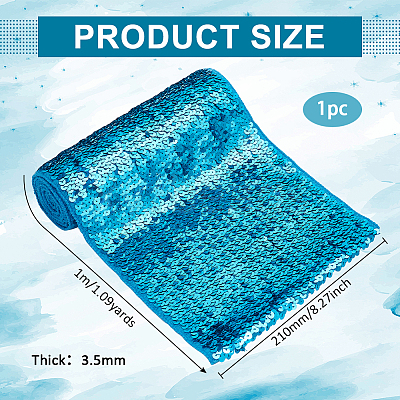 Polyester & PET Reversible Sequin Fabric DIY-WH0453-78B-1