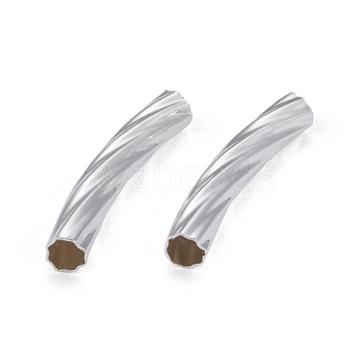 Brass Tube Beads KK-Y003-82B-S-1