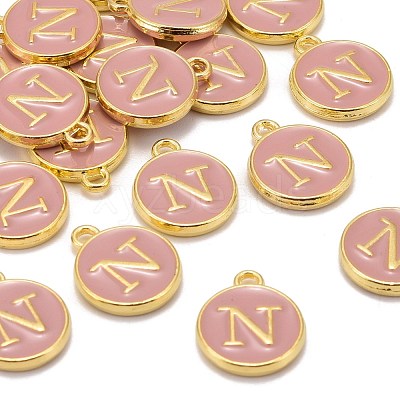 Golden Plated Alloy Enamel Charms ENAM-S118-07N-1