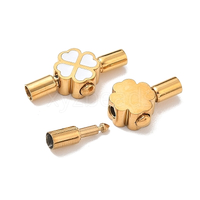 304 Stainless Steel Enamel European Clasps with Cord Ends SA-CBABC0F-09G-1