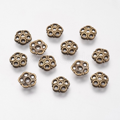 Tibetan Style Alloy Bead Caps X-MLF9832Y-NF-1