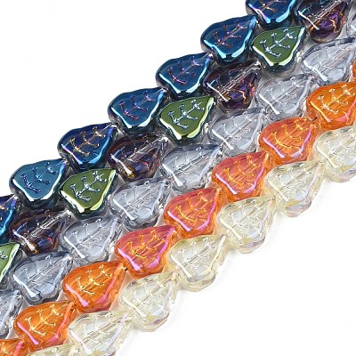 Electroplate Glass Beads Strands EGLA-S188-16-1