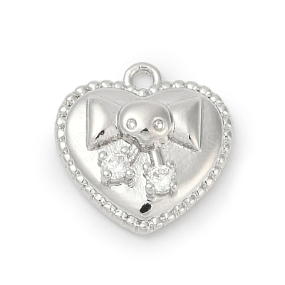 Brass Micro Pave Cubic Zirconia Pendants LS-KK-Z094-01P-02-1