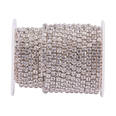 Brass Rhinestone Strass Chains CHC-T001-SS18-01S-1