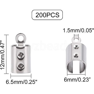 304 Stainless Steel Folding Crimp Cord Ends STAS-UN0005-72-1