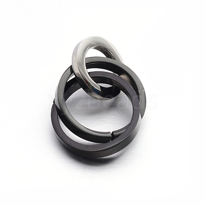 304 Stainless Steel Interlocking Ring Pendants STAS-E090-90-1