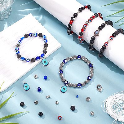 DIY Hamsa Hand with Evil Eye Bracelets Making Kits DIY-SC0025-22-1
