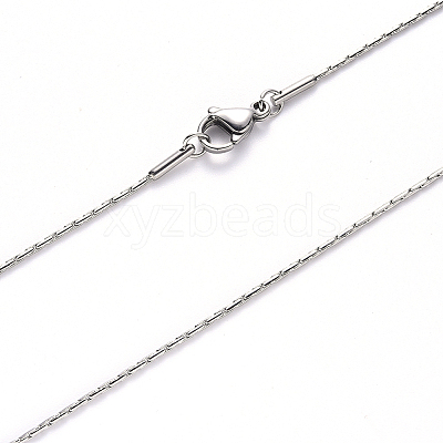 Non-Tarnish 304 Stainless Steel Boston Link Chain Necklace NJEW-S420-005B-P-1