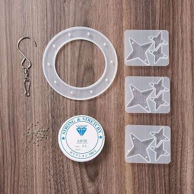 DIY Star Wind Chime Making Kits DIY-C054-11-1