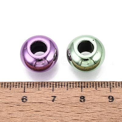UV Plating Opaque Acrylic European Beads OACR-Q200-10A-1