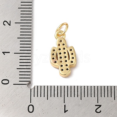 Rack Plating Brass & Cubic Zirconia Pendants KK-L216-063G-1