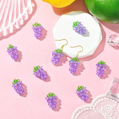 Handmade Acrylic Bead Pendants PALLOY-CJ00078-1