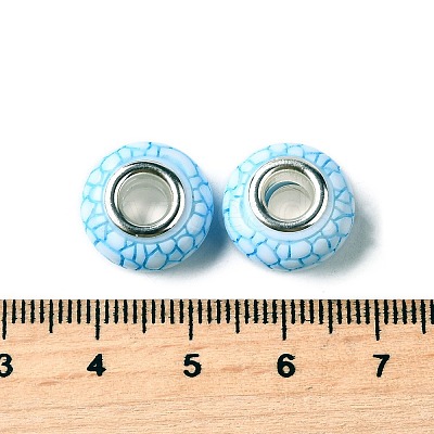 Opaque Resin European Beads RESI-C055-01C-1