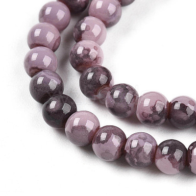 Baking Paint Glass Beads Strands DGLA-N003-4mm-C09-1