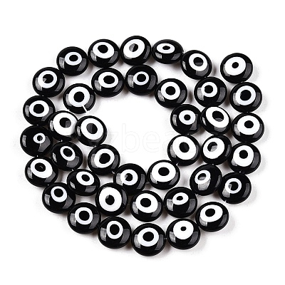 Handmade Evil Eye Lampwork Beads Strands LAMP-N024-27A-02-1