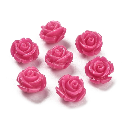 Synthetic Coral Carved Beads CORA-H003-01A-10-1