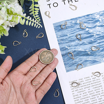 10 Pairs Brass Earring Hooks KK-BBC0025-12A-1