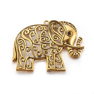 Tibetan Style Alloy Big Pendants TIBEP-29-AG-LF-1