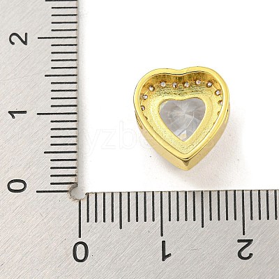 Rack Plating Brass Micro Pave Cubic Zirconia Beads KK-G513-79G-1