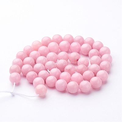 Natural Mashan Jade Round Beads Strands G-D263-8mm-M-1