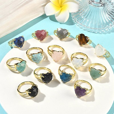 Brass Cuff Open Rings RJEW-D347-01G-1