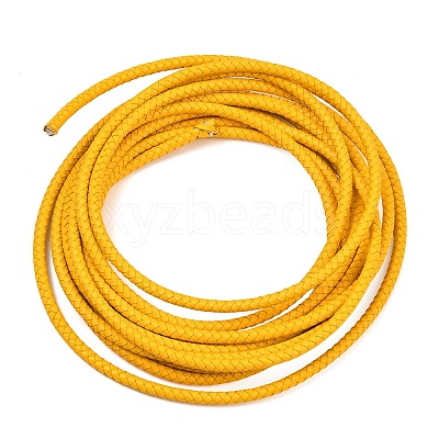Braided Leather Cord with Core WL-F009-6mm-01-1
