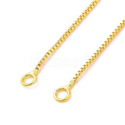 0.9MM Brass Box Chain Necklace Making NJEW-D302-77G-1