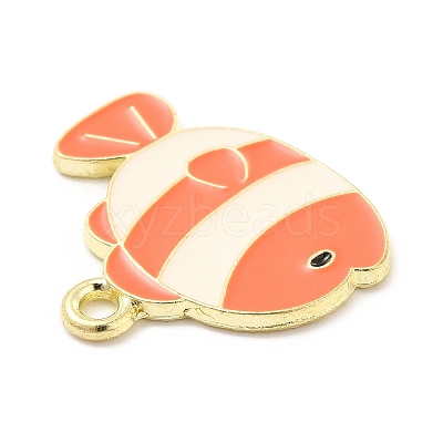 Sea Animal Alloy Enamel Pendants ENAM-D041-07F-1
