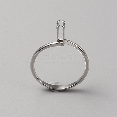 Aluminium Alloy Finger Rings Components FIND-WH0111-275A-P-1