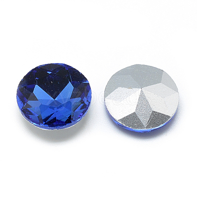 Pointed Back Glass Rhinestone Cabochons RGLA-T029-10mm-12-1