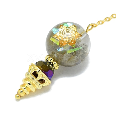 Round Resin Dowsing Pendulum Big Pendants G-C117-01G-04-1