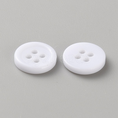 100Pcs 2-Hole Resin Buttons BUTT-WH20005-08B-1