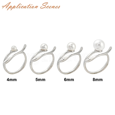 Brass Cup Peg Open Cuff Ring Settings KK-G518-10P-02-1