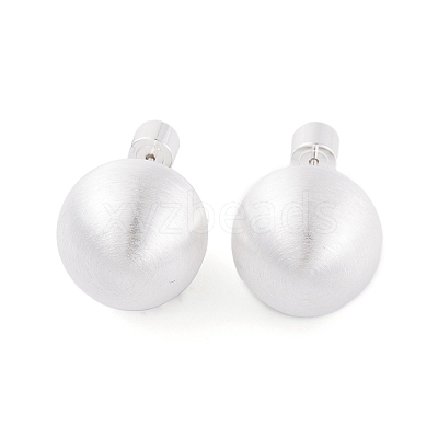 Round Ball Drawbench Brass Ear False Plugs for Women EJEW-G391-24A-S-1