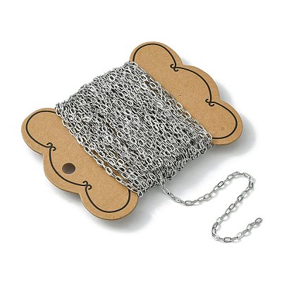 Tarnish Resistant 304 Stainless Steel Cable Chains CHS-L015-15-1