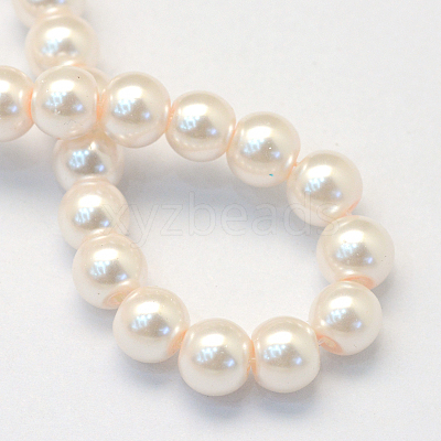 Baking Paint Pearlized Glass Pearl Round Bead Strands HY-Q003-4mm-41-1