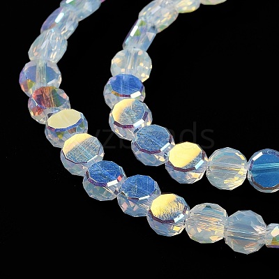 Transparent Electroplate Glass Beads Strands GLAA-Q099-I01-07-1