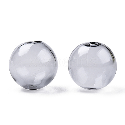 Transparent Blow High Borosilicate Glass Globe Beads X-GLAA-T003-09G-1