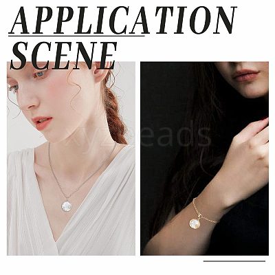 4Pcs 2 Colors Brass Micro Pave Clear Cubic Zirconia Pendants ZIRC-BBC0001-40-1